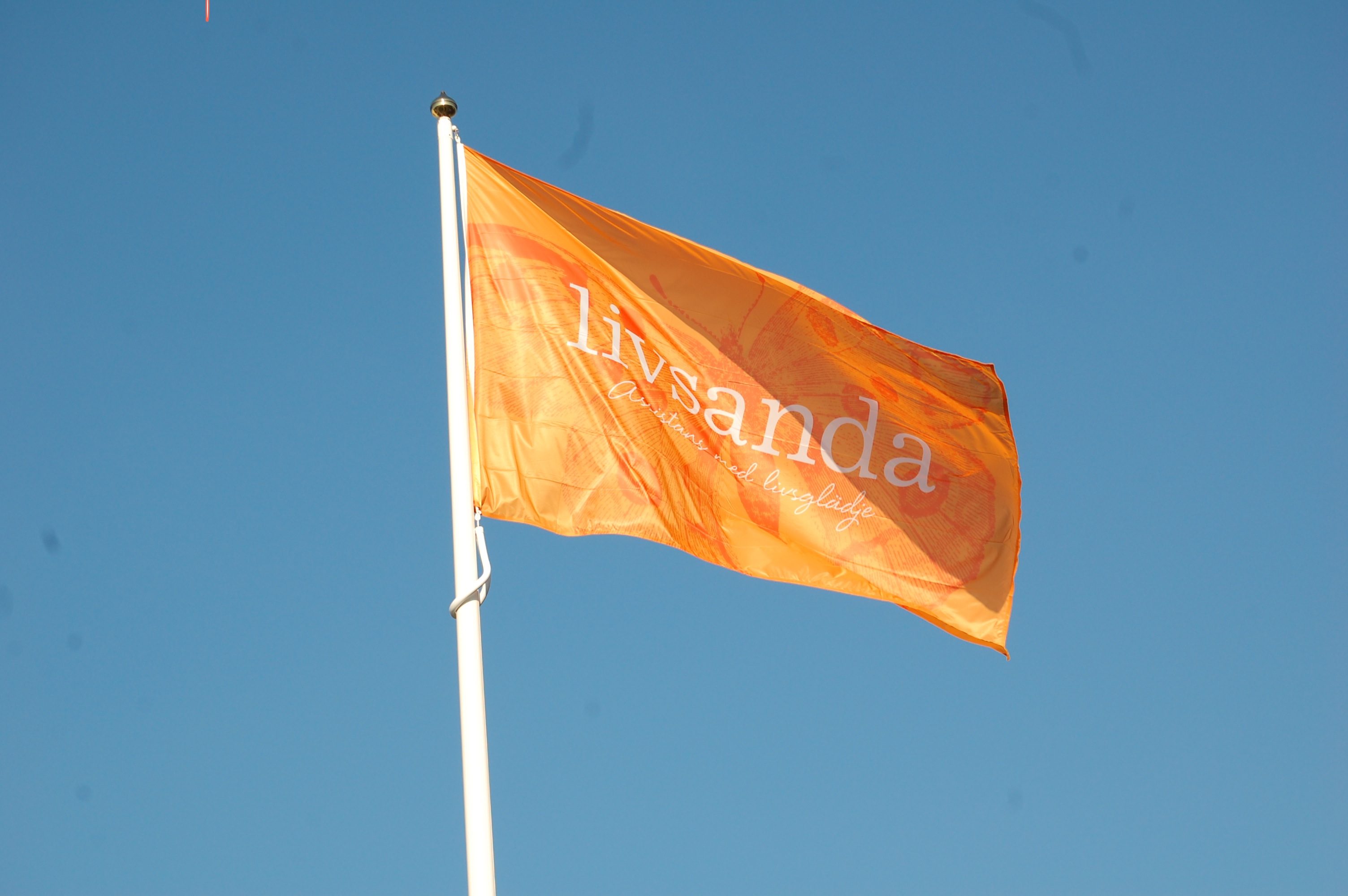 En orange flagga